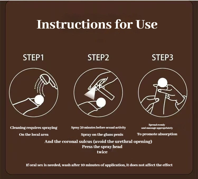 Natural Performance Spray for Men – Alcohol-Free, Non-Numbing Formula